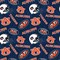 Licensed NCAA Auburn University Tone on Tone AU-1178 Cotton Fabric by the Yard